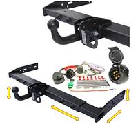 Attelage de remorque universel variable - pour camping-car, camping-car, caravane, remorqueur, structure de valise, LBW (avec kit électrique 7 broches ohne multiplexé)