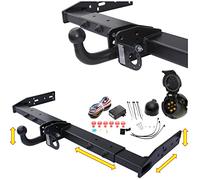 Attelage de remorque universel variable - pour camping-car, camping-car, caravane, remorqueur, structure de valise, LBW (avec kit électrique 7 broches multiplexé)