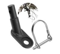 Attelage de remorque Vélo, 1 Set, Noir, avec goupille de sécurité, Compatible avec Entre Autres Qeridoo, Trixie, Prophete, attelage de remorque vélo, Adaptateur arrière Timon Roue arrière
