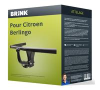Attelage pour Peugeot Partner 11.2011 - 05.2018 démontable avec outil Brink ABE