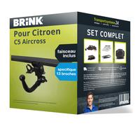 Attelage pour Citroen C5 Aircross 25- Amovible Brink + Faisceau spé. 13 broches