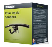 Brink Attelage 570800 démontable sans outil pour Dacia Sandero & Stepway