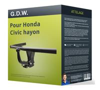 Attelage pour Honda Civic hayon VI type MA/MB démontable avec outil G.D.W. TOP