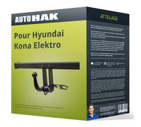 Attelage pour Hyundai Kona Elektro 04.2023 - démontable sans outil Auto Hak TOP