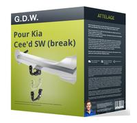 Attelage pour Kia Cee'd SW 03.2018 - à ce jour démontable sans outil G.D.W. TOP