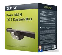 Attelage pour MAN TGE Kasten/Bus 02.2017 - démontable avec outil G.D.W. TOP