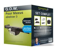 Attelage pour Maxus eDeliver 3 22- col de cygne G.D.W. + Faisceau s. 13 broches
