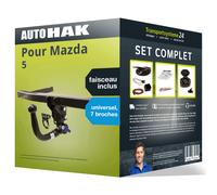 Auto Hak Attelage M 66V pour Mazda 5 démontable sans outil