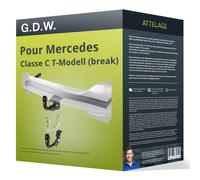 Attelage pour Mercedes Classe C Break type S205 démontable sans outil G.D.W. AAA