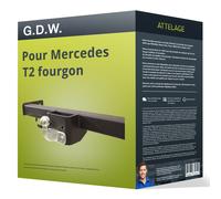 Attelage pour Mercedes T2 fourgon 03.1986 - 08.1996 démontable avec outil G.D.W.