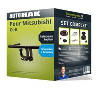 Attelage pour Mitsubishi Colt 04- Amovible Auto Hak + Faisceau u. 7 broches +kit