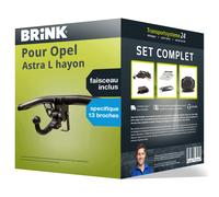 Attelage pour Opel Astra L hayon 21- Amovible Brink + Faisceau s. 13 broches AAA