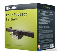 Attelage pour Peugeot Partner 11.2011 - 05.2018 démontable avec outil Brink TOP