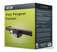 Attelage pour Peugeot Partner version l1 démontable avec outil Oris TOP