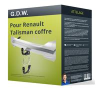 Attelage pour Renault Talisman coffre type LP démontable sans outil G.D.W. TOP