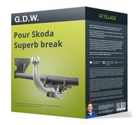 Attelage pour Skoda Superb break 11.2023 - démontable sans outil G.D.W. TOP