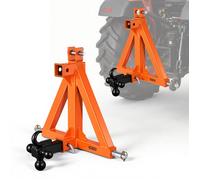 VEVOR Attelage Remorque 3 Points avec 2 Récepteurs 50,8 mm Triangle d'Attelage avec 3 Boules et Crochet, Adaptateur pour Tracteur Catégorie 1, Compatible avec Kubota, Ford, John Deere, Massey Ferguson