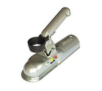 Attelage Remorque 800 kg 60 mm avec Homologation E4 - Tête d'attelage WW8-B vissée sur Timon Tubulaire - Attache remorque avec Verrouillage Automatique et indicateur d'usure pour remorque bagagère