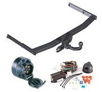 Attelage remorque avec Faisceau 7 Broches | Compatible avec Volkswagen Golf V Break/Golf VI Break/Jetta de 2007- | col de Cygne démontable avec Outil