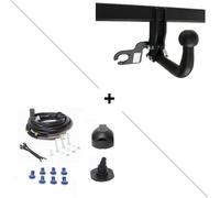 Attelage Renault Kangoo avec pare-chocs déflecteur (02/08-04/13) Col de cygne + faisceau universel 7 broches - GDW