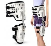 Attelle d'Abduction de Hanche Articulée avec ROM Réglable Stabilisateur de Hanche pour Sciatique et Post-Opératoire Soutien Orthèse Fixation Articulation Universelle(L)