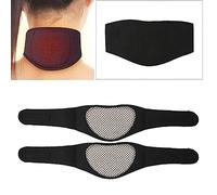 Attelle De Cou Auto chauffante, Protège Nuque Auto Chauffant, 2 pièces Enveloppements de cou auto chauffants thérapie magnétique attelle cervicale soulage les douleurs enveloppes noires