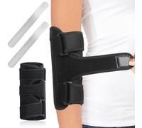 Attelle de coude tunnel cubital - pour soutien nocturne du nerf ulnaire, coudière réglable avec 2 attelles amovibles en fibre de verre pour une meilleure respirabilité, stabilisateur de bras pour