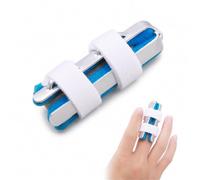 Attelle de Doigt 4 Côtés avec Support en Aluminium Rembourré pour Doigt en Maillet Arthrose Fracture Entorse Récupération et Immobilisation Orthopédique Ajustable(M)