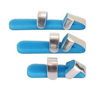 Attelle de Doigt en Métal, 3pcs Orthèses de Doigt Métal Support de Support Sponge Doublure en Aluminium Alliage Royal Bleu Léger Basball Doigt Pour Doigt à Ressaut Arthrite Tendinite et Fractures