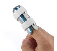 Attelle de doigt réglable en aluminium - 3 tailles - Pour extension - Pour redresser l'arthrite - Attelle de doigt pour raideurs de doigts, arthrose, entorse et douleurs aux phalanges - Taille M