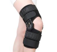 Attelle de Genou Articulée Ajustable pour Stabilité Articulaire et Confort Quotidien Support Amovible Genouillère de Compression Respirante Design Ouvert Soutien Rotulien pour la Marche(L)