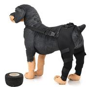 Attelle de jambe pour chien et stabilité pour chiens, réglable, légère, respirante et confortable pour chiens de petite et grande taille (taille M, noir)