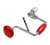 Attelle de mèche pivotante avec mandrin à 4 mâchoires, perceuse à Main Manuelle, perceuse à manivelle avec mèche, attelle de Menuisier pour Bois, Plastique, Acrylique, Outil de Perforation pour Le t