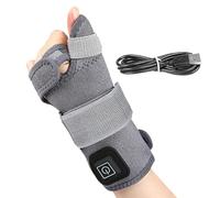 Attelle de poignet chauffante USB - Coussin chauffant réglable à 3 niveaux et enveloppement chauffant | Coussin thérapeutique en velours pour soulager le poignet, la cheville, le coude | Support
