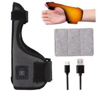 Attelle de poignet et de pouce, attelle poignet chauffante avec support pouce, coussin chauffant USB, coussin chauffant doux pour les mains pour l'arthrite, le canal carpien, soulage la douleur