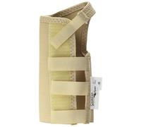 Attelle de poignet Rolyan, pour stabilisation du poignet. Ajustement simple et pratique grace à un système de sangles et de boucles. Baleine amovible.Taille M, Beige. Main gauche.