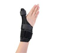 Attelle de Pouce pour Arthrose et Tendinite Orthèse de Stabilisation du Pouce avec Éclisse en Aluminium 3D Respirante pour Main Gauche et Droite Hommes et Femmes(Single Finger[3Straps]-large)