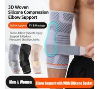 Attelle de soutien du coude avec coussinet de Gel pour femmes et hommes, manchons de Compression du coude pour golfeur, arthrite, tendinite, soulagement de la douleur, 1/2 pièces Black-2Pcs
