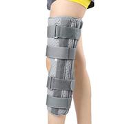 Attelle d'immobilisation du genou - Enveloppe de compression réglable pour récupération post-opératoire - Soutien complet de la jambe et attelle droite