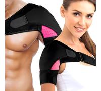 Attelle Epaule Réglable, Épaulière Tendinite Épaule, Epauliere pour Femmes & Hommes, Soutien Épaule Droite ou Gauche, Respirant & Confortable avec Coussin de Pression, Compatible Pack de Froid