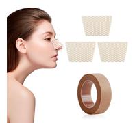 Attelle nasale thermoplastique et ruban adhésif en papier teint peau, kit de fixation de nez sans alcool et sans électricité, pince-nez trapézoïdal réutilisable et ruban respirant micro-poreux
