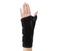 Attelle Poignet et Pouce Orthèse de Maintien pour Rhizarthrose Tendinite et Entorse Stabilisateur Articulation MCP Attelle Ambidextre Ajustable sans Latex Confortable(Gauche,L)