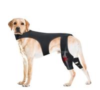 Attelle pour Patte De Chien - Manchon Articulaire Ajustable | Attelle De Patte Arrière pour Chien avec 4 Stabilisateurs en Métal - pour Marche Randonnée Activités Extérieures Parc Plage Voyage Maison