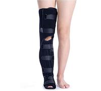 Attelle réglable de cheville de genou, immobilisateur de jambe, attelle de chute de pied de genou - douleur articulaire, tendon, équipement de protection de ligament doux respirant et bon élastique