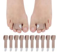 Attelles d'orteil pour redresser 10 pièces, correcteur d'orteil en marteau respirant et respectueux de la peau avec bande de fixation pour femmes