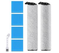 Attemart Brosse Principale à Filtre Kit d'accessoires pour Eureka NEW400, NEW400 Gen2 Pièces Détachées d'aspirateur Eau et Poussière, 2 Brosse Rouleau+4 Filtres en Coton+1 Brosse de Nettoyage,7 pièces