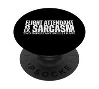 Attendant de Bord et Agent de Cabine Sarcasme PopSockets PopGrip Adhésif