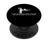 Attendant de Bord et Agent de Cabine Sarcasme PopSockets PopGrip Adhésif