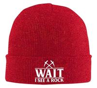 Attendez, Je Vois Un Rocher géologue géologue Chapeau tricoté d’Hiver drôle Bonnet pour Hommes Femmes Mignon Tricot Bonnet Noir