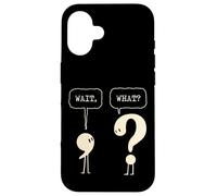 Attendez Quoi ? Question Virgule Ponctuation Grammaire Linguistique Coque pour iPhone 16